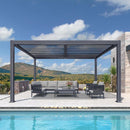 PURPLE LEAF Louvered Pergola Outdoor Aluminum Pergola Patio Pergola with Adjustable Roof for Deck Garden Yard Hardtop Gazebo