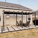 PURPLE LEAF Outdoor Pergola with Retractable Canopy Aluminum Shelter for Porch Garden Beach Shade Pavilion Pergola Modern Backyard Deck– Clearance Sale 20% Off