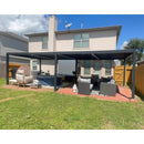 PURPLE LEAF Louvered Pergola Outdoor Aluminum Pergola Patio Pergola with Adjustable Roof for Deck Garden Yard Hardtop Gazebo
