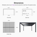 PURPLE LEAF Louvered Pergola Outdoor Aluminum Pergola with Adjustable Roof for Deck Backyard Garden Hardtop Gazebo