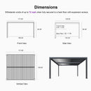 PURPLE LEAF Louvered Pergola Outdoor Aluminum Pergola with Adjustable Roof for Deck Backyard Garden Hardtop Gazebo