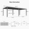 PURPLE LEAF Louvered Pergola Outdoor Aluminum Pergola Patio Pergola with Adjustable Roof for Deck Garden Yard Hardtop Gazebo