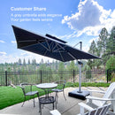 PURPLE LEAF Outdoor Windproof Umbrella, Square Cantilever Umbrella Outside Patio