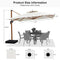 PURPLE LEAF Double Top Square Aluminum Umbrellas in Wood Color
