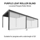 PURPLELEAF Outdoor Louvered Pergola Roller Blinds with Thermal Insulated, UV Protection Waterproof Fabric, Privacy Protection for Pergola, Easy to Install