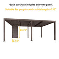 PURPLE LEAF Louvered Pergola Accessory Aluminum Louver Grille for Optimal Privacy, Sunlight Control Side Fixed Shutter Wall, for Bronze Pergola Not Included