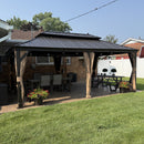 PURPLE LEAF 12x20 Outdoor Hardtop Gazebo for Garden, Bronze Double Roof Aluminum Frame Pavilion – Clearance Sale 20% Off