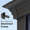 PURPLE LEAF Patio Gazebo for Backyard Grey Hardtop Galvanized Steel Roof Awning String Lights-milky