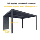 PURPLE LEAF Louvered Pergola Accessory Aluminum Louver Grille for Optimal Privacy, Sunlight Control Side Fixed Shutter Wall, Pergola Not Included