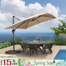 PURPLE LEAF Patio Outdoor Large Umbrella Square and Rectangular Cantilever Yard Sun Umbrellas