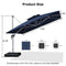 PURPLE LEAF Double Top 360 Degree  Rotation Square Patio Classic Umbrella