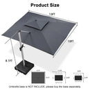 [ Umbrella with Base Set ]PURPLE LEAF Porch Umbrellas, Outdoor Patio Umbrella with Base