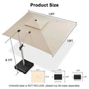 [ Umbrella with Base Set ]PURPLE LEAF Porch Umbrellas, Outdoor Patio Umbrella with Base