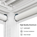 PURPLELEAF Outdoor Louvered Pergola Roller Blinds with Thermal Insulated, UV Protection Waterproof Fabric, Privacy Protection for White Pergola, Easy to Install