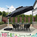PURPLE LEAF Outdoor Windproof Umbrella, Square Cantilever Umbrella Outside Patio