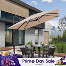 PURPLE LEAF Patio Outdoor Large Umbrella Square and Rectangular Cantilever Yard Sun Umbrellas