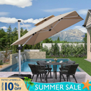 PURPLE LEAF Outdoor Windproof Umbrella, Square Cantilever Umbrella Outside Patio