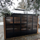 PURPLE LEAF Patio Hardtop Gazebo Double Galvanized Roof Outdoor Screen House Aluminum Solarium Backyard Sunroom