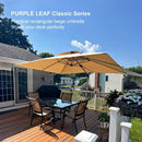 PURPLE LEAF Double Top Rectangle Outdoor Classic Umbrella