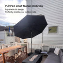 PURPLE LEAF Porch Table Umbrella with Crank and Tilt, Market Patio Umbrella
