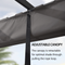 PURPLE LEAF Outdoor Retractable Pergola Patio Shelter for Garden Porch Beach Pavilion Grill Gazebo