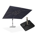 PURPLE LEAF Hailar Deluxe Aluminum Patio Umbrella with Base, Square and Rectangular Umbrella