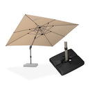 PURPLE LEAF Hailar Deluxe Aluminum Patio Umbrella with Base, Square and Rectangular Umbrella