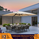 PURPLE LEAF Outdoor Aluminum Umbrella Offset Patio Umbrella