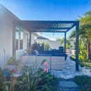 PURPLE LEAF Louvered Pergola Outdoor Aluminum Pergola Patio Pergola with Adjustable Roof for Deck Garden Yard Hardtop Gazebo