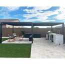 PURPLE LEAF Louvered Pergola Outdoor Aluminum Pergola Patio Pergola with Adjustable Roof for Deck Garden Yard Hardtop Gazebo