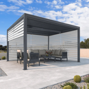 PURPLELEAF Outdoor Louvered Pergola Roller Blinds with Thermal Insulated, UV Protection Waterproof Fabric, Privacy Protection for Pergola, Easy to Install