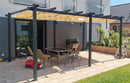 PURPLE LEAF Outdoor Pergola with Retractable Canopy Aluminum Shelter for Porch Garden Beach Shade Pavilion Pergola Modern Backyard Deck– Clearance Sale 20% Off
