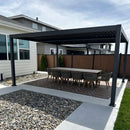 PURPLE LEAF Louvered Pergola Outdoor Aluminum Pergola Patio Pergola with Adjustable Roof for Deck Garden Yard Hardtop Gazebo