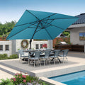 PURPLE LEAF Patio Outdoor Large Umbrella Square and Rectangular Cantilever Yard Sun Umbrellas