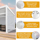 PURPLELEAF Outdoor Louvered Pergola Roller Blinds with Thermal Insulated, UV Protection Waterproof Fabric, Privacy Protection for White Pergola, Easy to Install