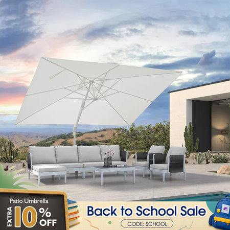calgary patio umbrellas PURPLE LEAF White Outdoor Umbrella Economical Large Patio Toiletry Bag Venturi Blue aluminum structure with powder Color:Land Green