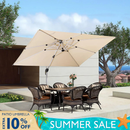 PURPLE LEAF Large Rectangular Porch Umbrella Outside Cantilever Patio Yard Umbrella