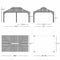 PURPLE LEAF Patio Gazebo for Backyard Grey Hardtop Galvanized Steel Roof Awning String Lights-milky