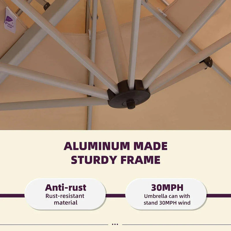 [ Umbrella and Base Set ]PURPLE LEAF Porch Umbrellas, Outdoor Patio Umbrella with Base