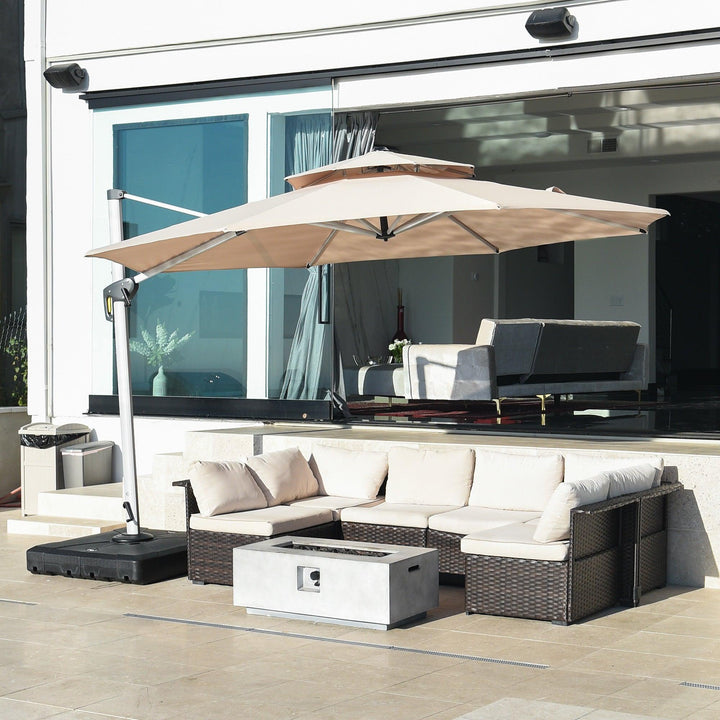 PURPLE LEAF Double Top 360 Degree Rotation Round Outdoor Classic