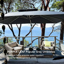 [ Umbrella with Base Set ]PURPLE LEAF Porch Umbrellas, Outdoor Patio Umbrella with Base