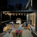 PURPLE LEAF Athena Outdoor Louvered Pergola Adjustable Metal Roof Bronze Hardtop Gazebo Patio Pavilion