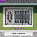 PURPLE LEAF Caesar Solar Louvered Pergola with LED Strip Lights and Control Panel Aluminum Outdoor Pergola with Adjustable Roof for Patio Deck Garden Yard Gray