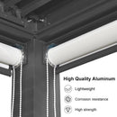 PURPLELEAF Outdoor Louvered Pergola Roller Blinds with Thermal Insulated, UV Protection Waterproof Fabric, Privacy Protection for Pergola, Easy to Install