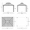 PURPLE LEAF Patio Gazebo for Backyard Grey Hardtop Galvanized Steel Roof Awning String Lights-milky