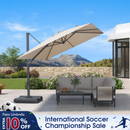 PURPLE LEAF Stepless Tilt Cantilever Umbrella Affordable Outdoor Patio Umbrella
