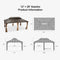 PURPLE LEAF Outdoor Hardtop Gazebo for Garden Bronze Double Roof Aluminum Frame Pavilion with String Lights-milky