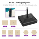 PURPLE LEAF Market Umbrella Table Umbrella Base ZYCA03-MLBASE-32