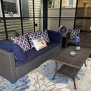 PURPLE LEAF Sunroom Hardtop Gazebo Solarium Grey Galvanized Steel Double Roof All-Weather Aluminum Outdoor Screen House with String Lights