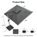 [ Umbrella with Base Set ]PURPLE LEAF Porch Umbrellas, Outdoor Patio Umbrella with Base